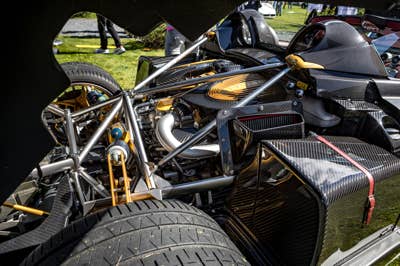 Carshooting, Pagani, vor dem Kempinski von St. Moritz in der Schweiz